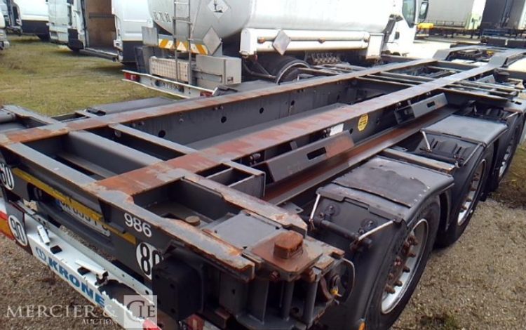 GENERIQUE SEMI REMORQUE PORTE CONTAINER 3 ESSIEUX PTAC38T GRIS CK-835-PC