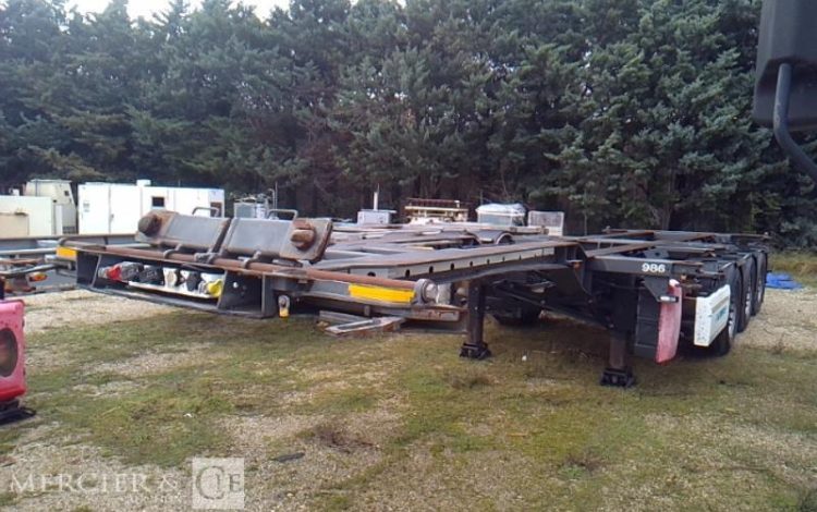 GENERIQUE SEMI REMORQUE PORTE CONTAINER 3 ESSIEUX PTAC38T GRIS CK-835-PC