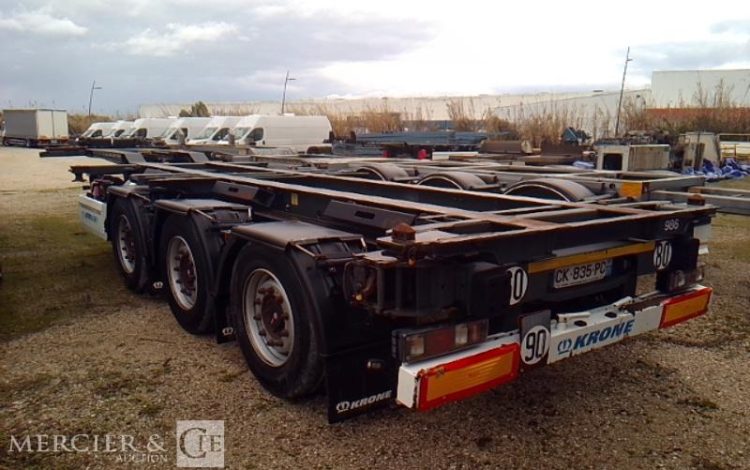 GENERIQUE SEMI REMORQUE PORTE CONTAINER 3 ESSIEUX PTAC38T GRIS CK-835-PC