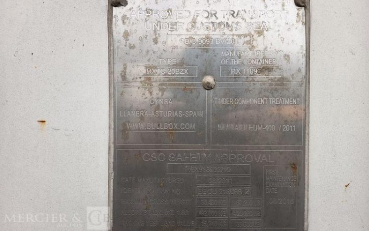 CONTENEUR 20 PIEDS  CON750202