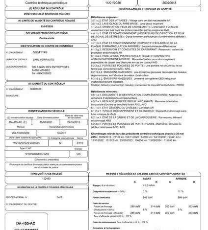 VOLKSWAGEN CADDY GNV BLEU DA-455-AC