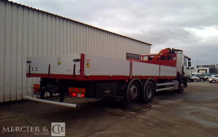 RENAULT C 380 PLATEAU GRUE RIDELLES 6X2 PTAC 26T BLANC DT-340-YL