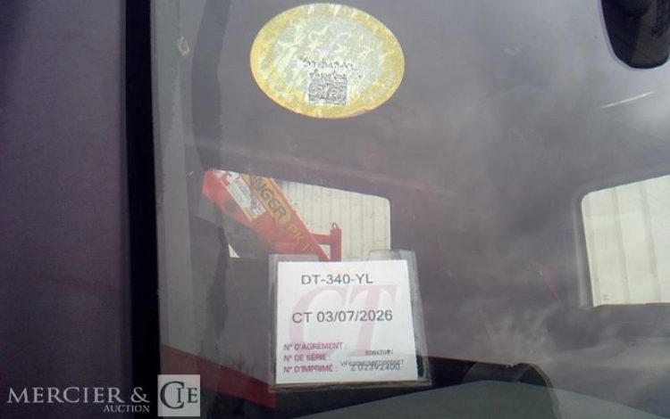 RENAULT C 380 PLATEAU GRUE RIDELLES 6X2 PTAC 26T BLANC DT-340-YL