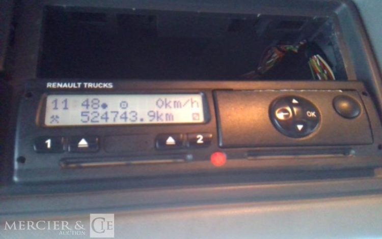 RENAULT C 380 PLATEAU GRUE RIDELLES 6X2 PTAC 26T BLANC DT-340-YL