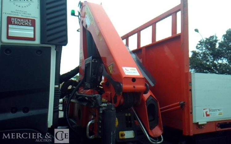 RENAULT C 380 PLATEAU GRUE RIDELLES 6X2 PTAC 26T BLANC DT-476-YL