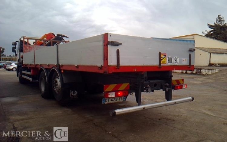 RENAULT C 380 PLATEAU GRUE RIDELLES 6X2 PTAC 26T BLANC DT-476-YL