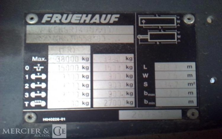FRUEHAUF SEMI REMORQUE  EC-493-KE