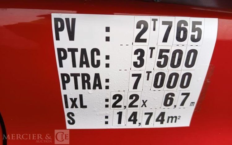 FORD TRANSIT 350L BENNE SIMPLE CABINE COFFRE  EC-888-ZD