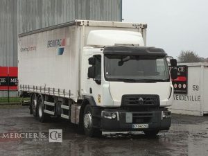 RENAULT D26 WIDE P6X2 BACHE AVEC HAYON DHOLLANDIA – PTAC 19 TONNES – DIESEL – ANNEE 2017 BLANC EP-942-ZH