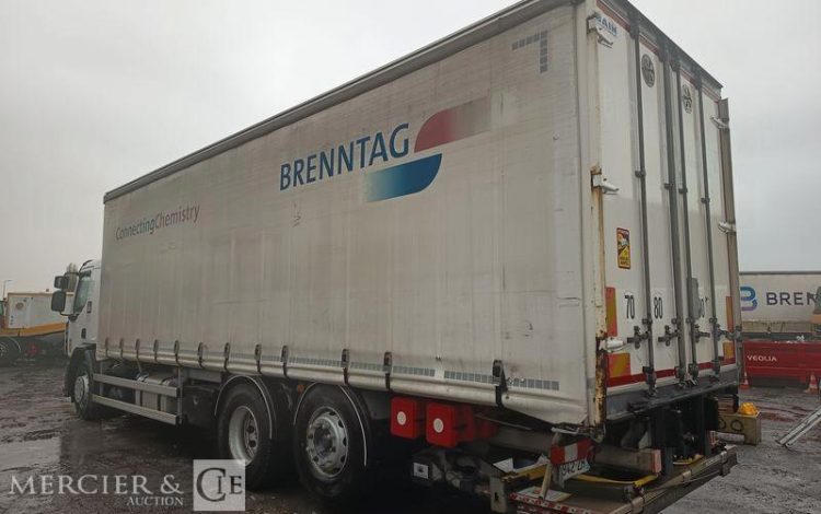 RENAULT D26 WIDE P6X2 BACHE AVEC HAYON DHOLLANDIA – PTAC 19 TONNES – DIESEL – ANNEE 2017 BLANC EP-942-ZH