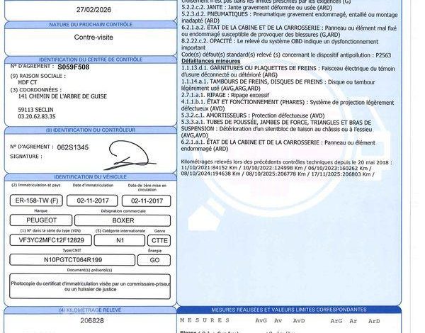 PEUGEOT BOXER 335 L3H2 DOUBLE CABINE 2.0 HDI 130ch BLANC ER-158-TW