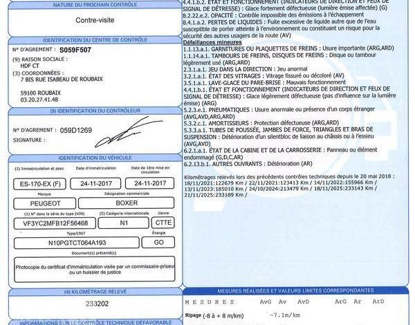 PEUGEOT BOXER 335 L2H2 2.0 HDI 130ch PREMIUM BLANC ES-170-EX