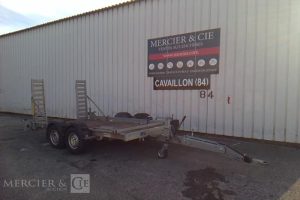 HUBIERE REMORQUE PORTE ENGIN 2 ESSIEUX PTAC 3T5 ALU FB-649-PQ