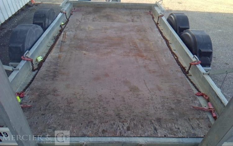 HUBIERE REMORQUE PORTE ENGIN 2 ESSIEUX PTAC 3T5 ALU FB-649-PQ