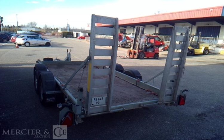 HUBIERE REMORQUE PORTE ENGIN 2 ESSIEUX PTAC 3T5 ALU FB-649-PQ