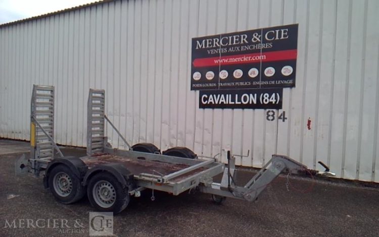 HUBIERE REMORQUE PORTE ENGIN 2 ESSIEUX PTAC 2T5 ALU FD-703-QG