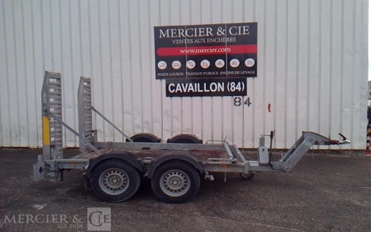 HUBIERE REMORQUE PORTE ENGIN 2 ESSIEUX PTAC 2T5 ALU FD-703-QG