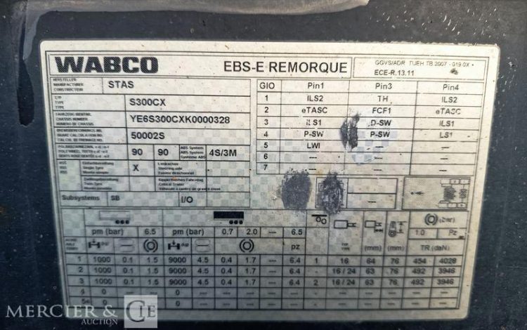 STAS SEMI BENNE S300CX  FE-128-QS