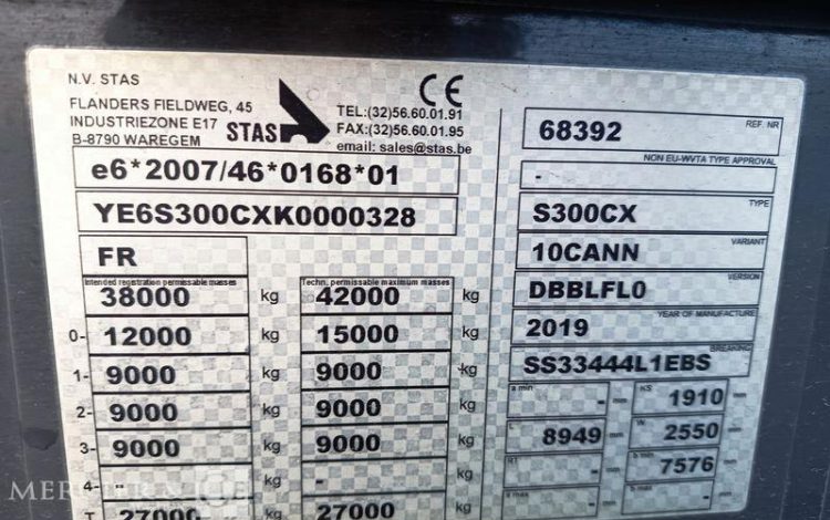 STAS SEMI BENNE S300CX  FE-128-QS