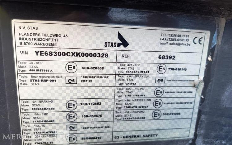 STAS SEMI BENNE S300CX  FE-128-QS