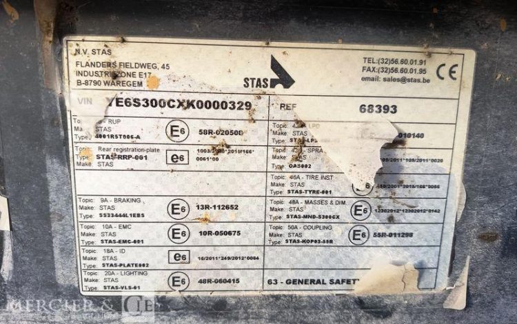 STAS SEMI BENNE S300CX  FE-160-QS