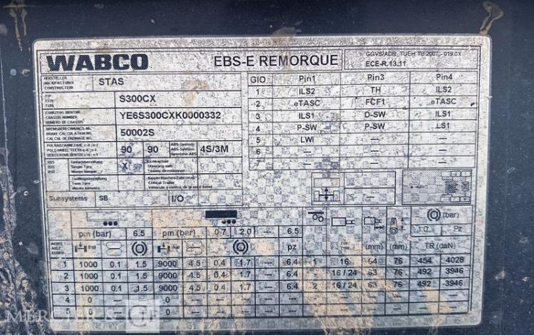 STAS SEMI BENNE S300CX  FE-182-QS