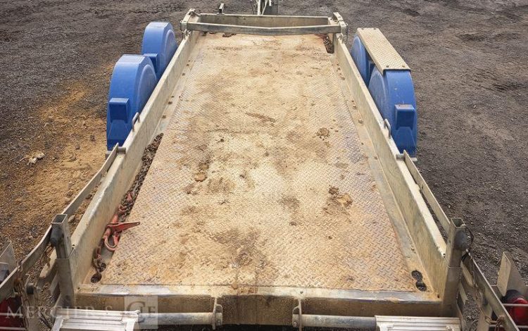 HUBIERE REMORQUE PORTE ENGIN 2 ESSIEUS – PTAC : 3,5 TONNES –  FG-954-HQ
