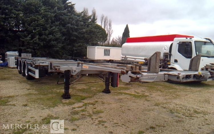 FRUEHAUF SEMI REMORQUE PORTE CONTAINER 3 ESSIEUX PTAC 38T GRIS FH-603-DL
