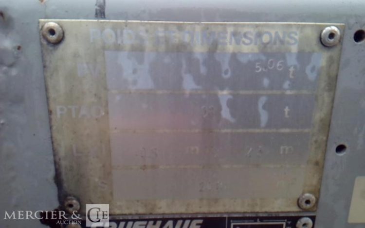 FRUEHAUF SEMI REMORQUE PORTE CONTAINER 3 ESSIEUX PTAC 38T GRIS FH-603-DL