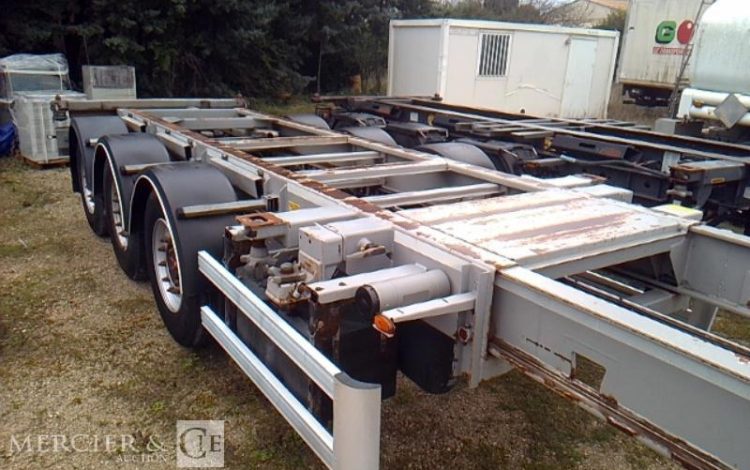 FRUEHAUF SEMI REMORQUE PORTE CONTAINER 3 ESSIEUX PTAC 38T GRIS FH-603-DL