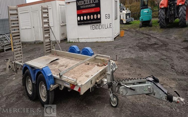 HUBIERE REMORQUE PORTE ENGIN – 2 ESSIEUS – PTAC : 3,5 TONNES  FH-897-WK