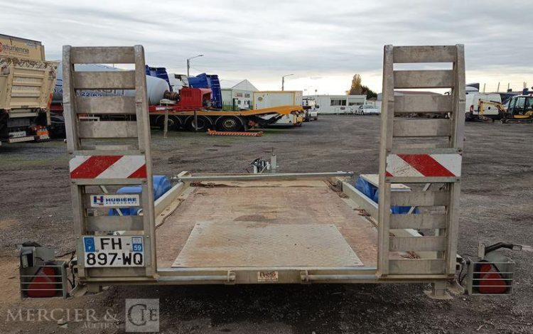 HUBIERE REMORQUE PORTE ENGIN – 2 ESSIEUS – PTAC : 3,5 TONNES  FH-897-WK
