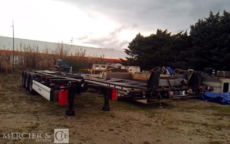 GENERIQUE SEMI REMORQUE PORTE CONTAINER 3 ESSIEUX PTAC 38T NOIR FN-095-TY