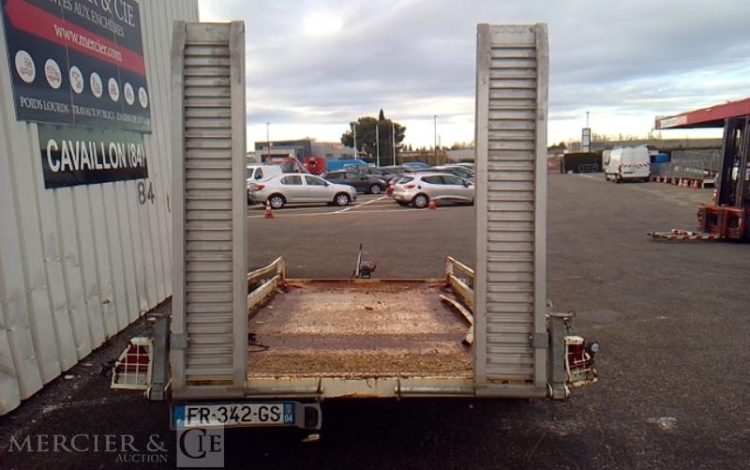 GOURDON REMORQUE PORTE ENGIN 2 ESSIEUX PTAC 3T5 BLANC FR-342-GS