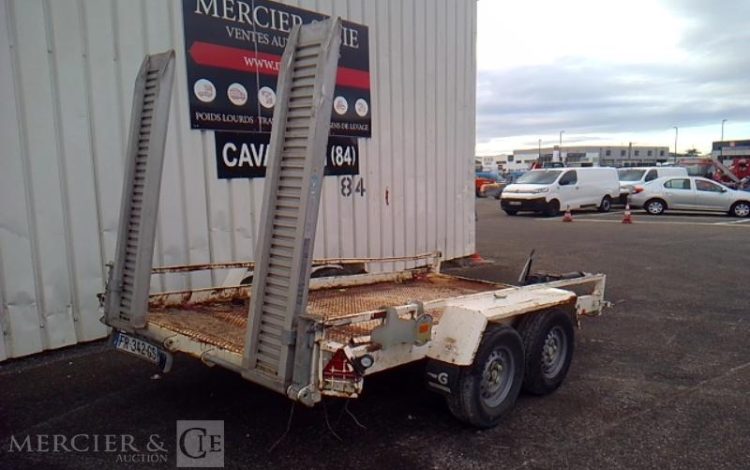 GOURDON REMORQUE PORTE ENGIN 2 ESSIEUX PTAC 3T5 BLANC FR-342-GS