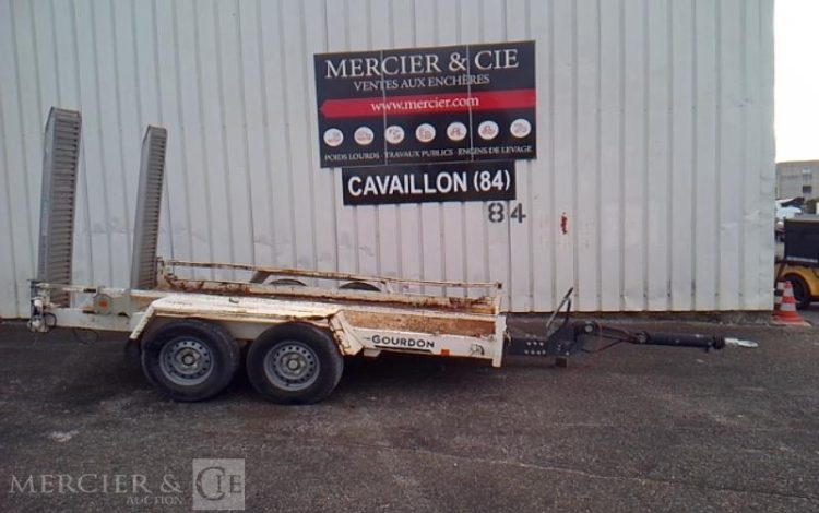 GOURDON REMORQUE PORTE ENGIN 2 ESSIEUX PTAC 3T5 BLANC FR-342-GS