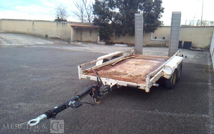 GOURDON REMORQUE PORTE ENGIN 2 ESSIEUX PTAC 3T5 BLANC FR-342-GS