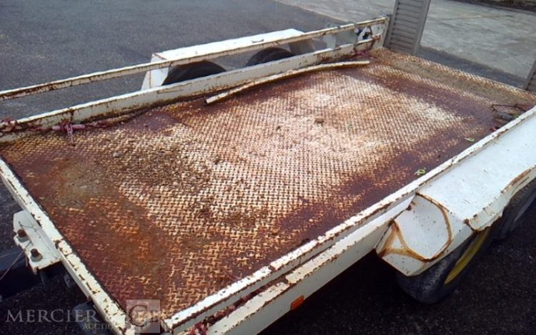 GOURDON REMORQUE PORTE ENGIN 2 ESSIEUX PTAC 3T5 BLANC FR-342-GS