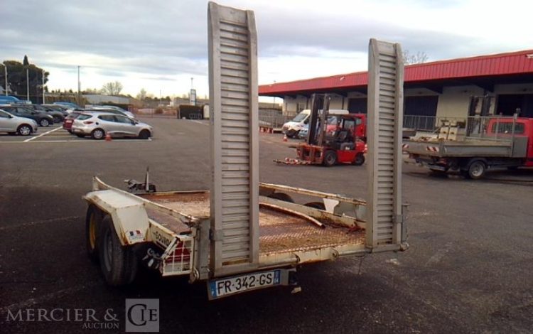 GOURDON REMORQUE PORTE ENGIN 2 ESSIEUX PTAC 3T5 BLANC FR-342-GS