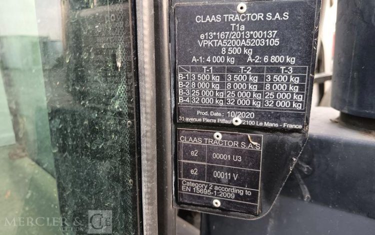 CLAAS TRACTEUR ARION 420 AVEC CHARGEUR FRONTAL MX A110 – 2570 HEURES ANNEE 2020  FW-334-GW