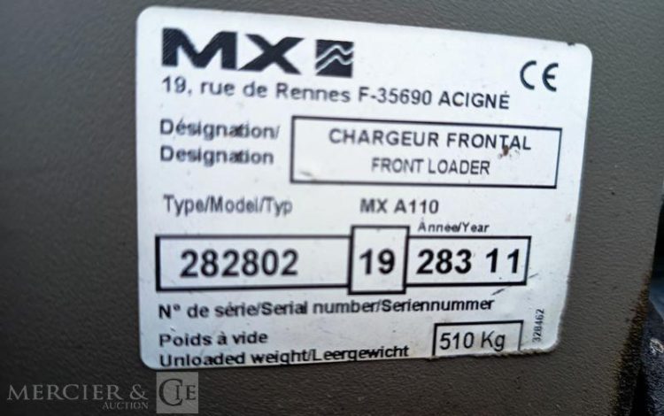 CLAAS TRACTEUR ARION 420 AVEC CHARGEUR FRONTAL MX A110 – 2570 HEURES ANNEE 2020  FW-334-GW