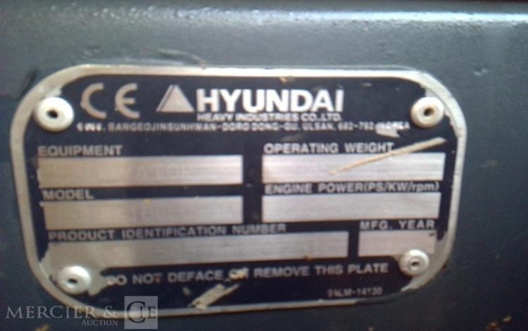 HYUNDAI PELLE 160 LC-9A 16T- 4264 H – AN2016  HH251
