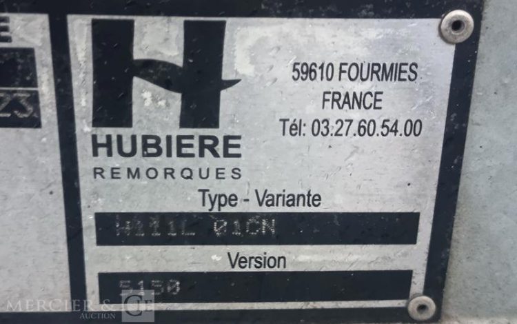 REMORQUE JARDINIERE 1 ESSIEU – PTAC 500 KGS  REM010163