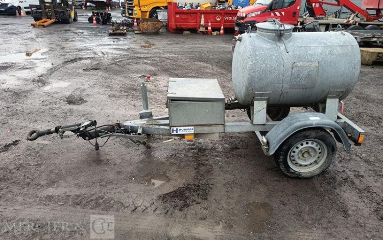 HUBIERE REMORQUE TONNE A EAU 500 LITRES AVEC POMPE A EAU ELECTRIQUE –  TON010005