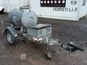 HUBIERE REMORQUE TONNE A EAU 500 LITRES AVEC POMPE A EAU ELECTRIQUE –  TON010006