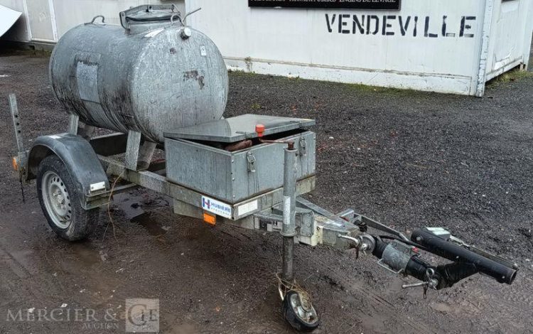 HUBIERE REMORQUE TONNE A EAU 500 LITRES AVEC POMPE A EAU ELECTRIQUE –  TON010006