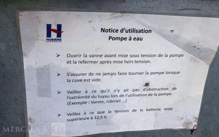 HUBIERE REMORQUE TONNE A EAU 500 LITRES AVEC POMPE A EAU ELECTRIQUE –  TON010006