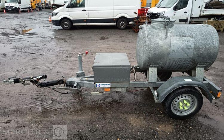 HUBIERE REMORQUE TONNE A EAU 500 LITRES AVEC POMPE A EAU ELECTRIQUE –  TON010007