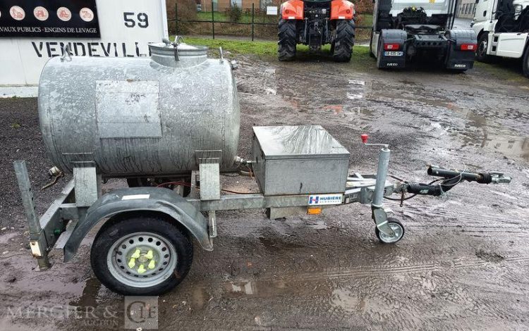 HUBIERE REMORQUE TONNE A EAU 500 LITRES AVEC POMPE A EAU ELECTRIQUE –  TON010007