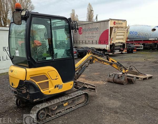 YANMAR MINI PELLE SUR CHENILLES SV18 – DIESEL – 1,9T –  1087 HEURES – ANNEE 2019  12932